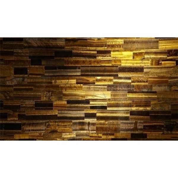 Indoor Tile Sale Marble Stone Customized Medallion  Best Quality Tiger Eye Gold Slab Stone