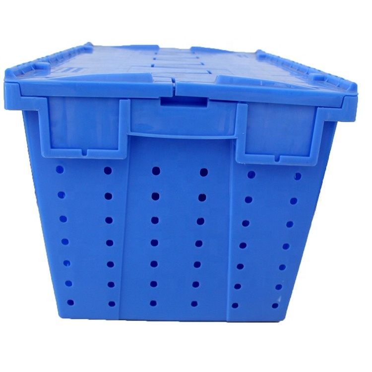 on sale logistic turnover plastic storage container box wholesale stackable crate with lid