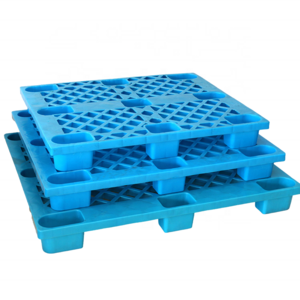 china supplier blue hdpe single faced 4 way entry plastic pallet for sale