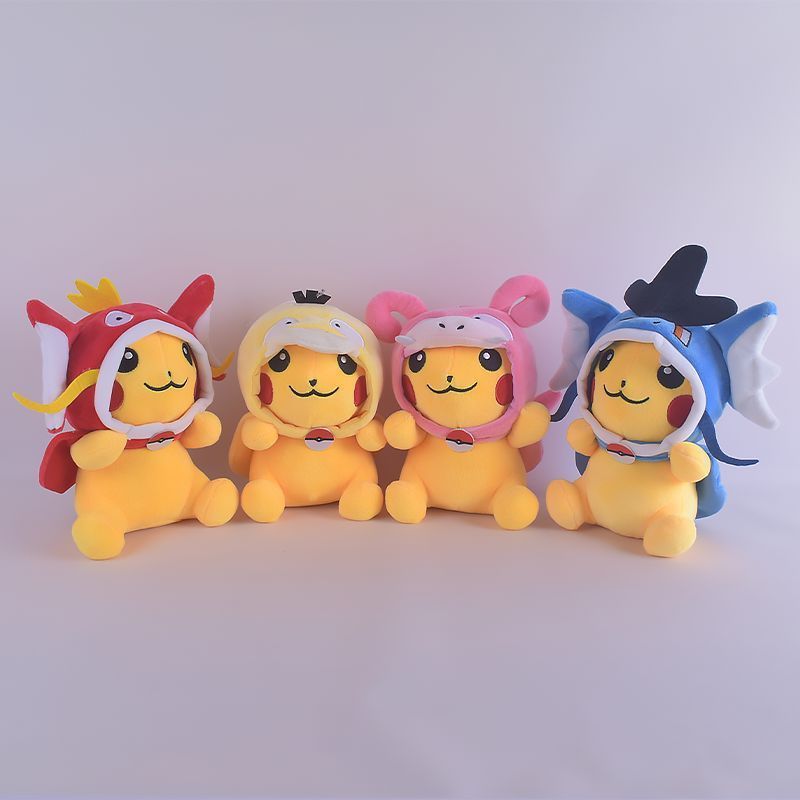 Creative 20CM Psyduck Pikachua Plush Toys New Designs Pokemoned  Anime Dolls Birthday  Christmas Gifts for Kids