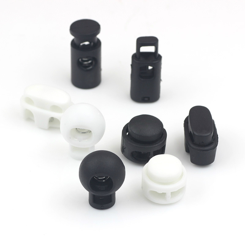 Hot sale For Wholesale Spring Three Custom End Stopper 2 Hole Plastic Cord Lock