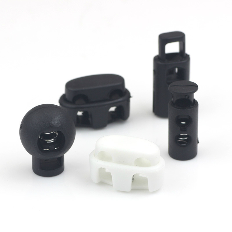 Hot sale For Wholesale Spring Three Custom End Stopper 2 Hole Plastic Cord Lock