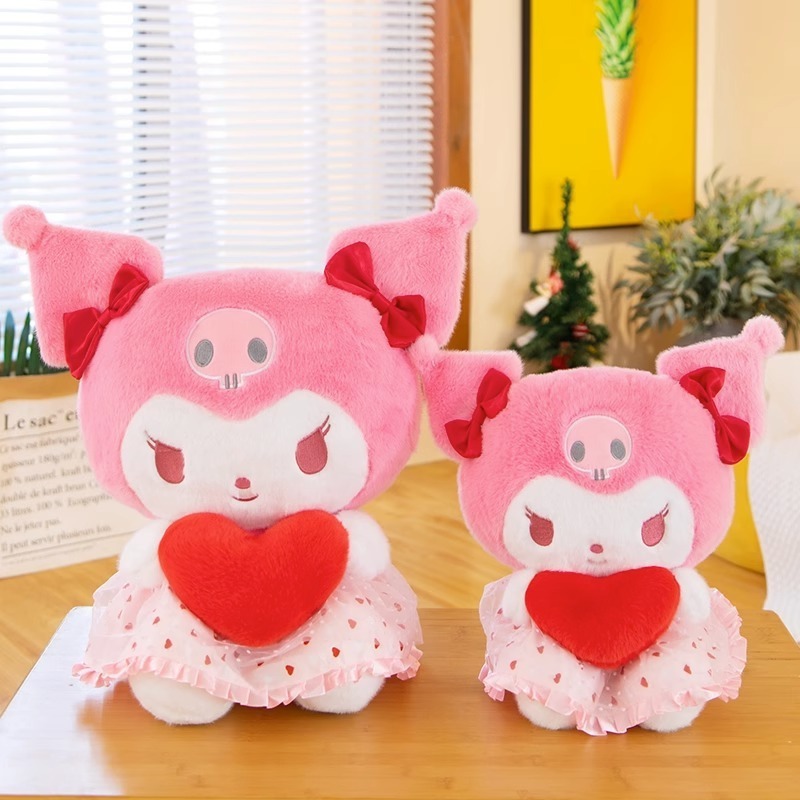 New product High Quality Plush Toys Kuromi Heart My Melody   Plush FigureToys Valentine Days