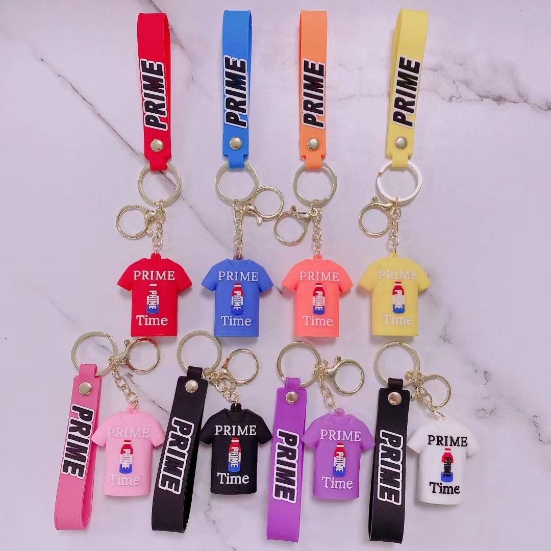 Custom Football Clubs Prime Bottle Key Rings Soccer Club T Shirt Clothing Keychain