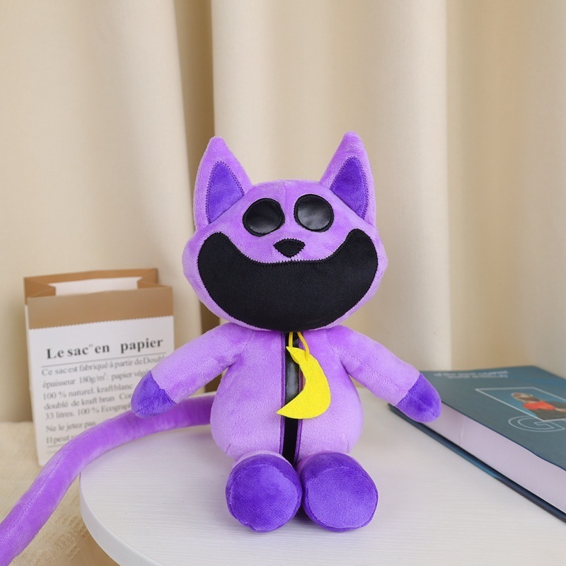 Wholesale Best-selling Smiling Critters Horror Animal Series Purple Cat Dolls Blue Elephant Plush Toys