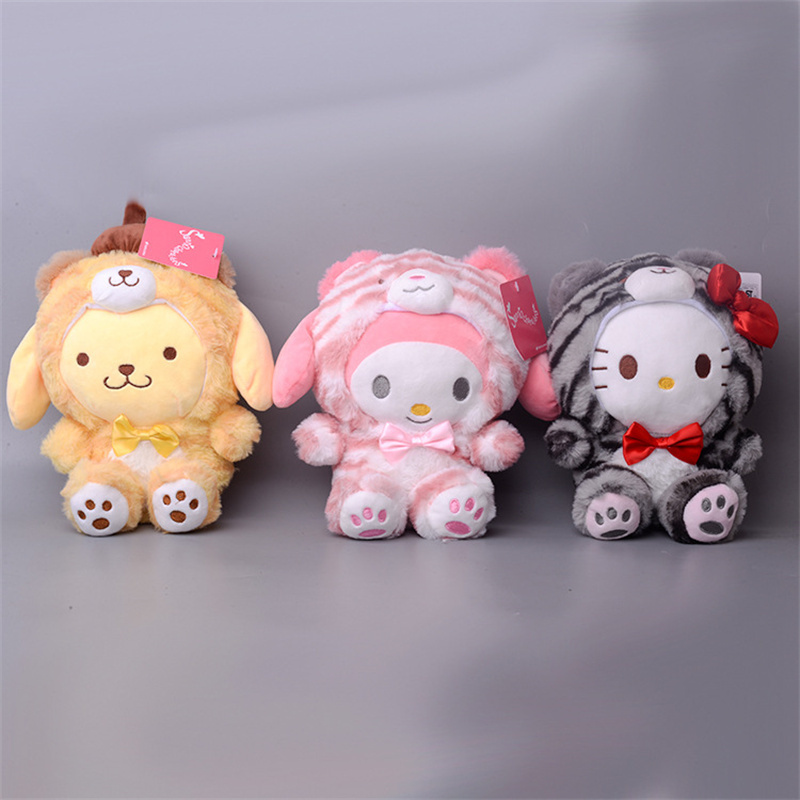 23Cm Japanese Sanrioed Cinnamorol Cartoon Around Become A Bear Mymelody helloed a Kitty Pochacco Plush Doll Plush Toys Gift