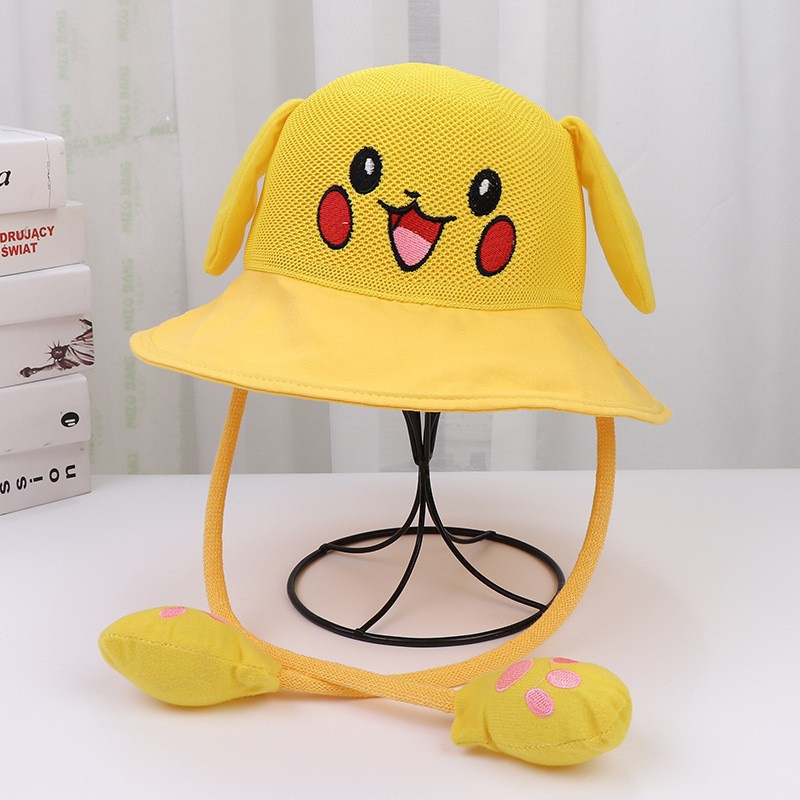 Summer Children's Cap Kids Girl Sun Hat Cute Rabbit Bucket Hat Fisherman Cap Panama Hats with Moving Ears