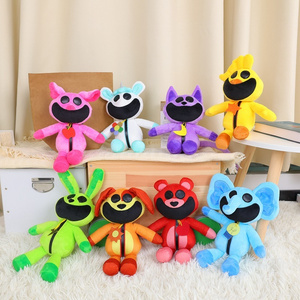 Wholesale Best-selling Smiling Critters Horror Animal Series Purple Cat Dolls Blue Elephant Plush Toys