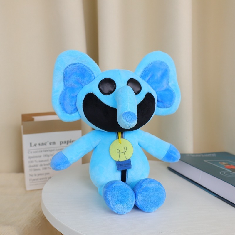 Wholesale Best-selling Smiling Critters Horror Animal Series Purple Cat Dolls Blue Elephant Plush Toys