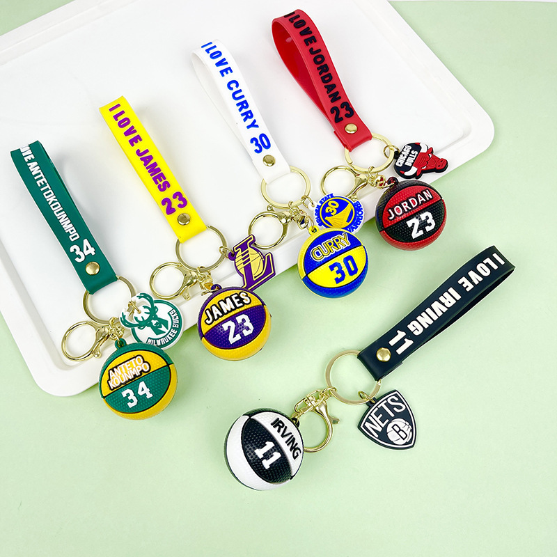 Superstar Kobe James Curry Basketball Keychains Cute Bag Accessories Gift Colorful Cute Keychain