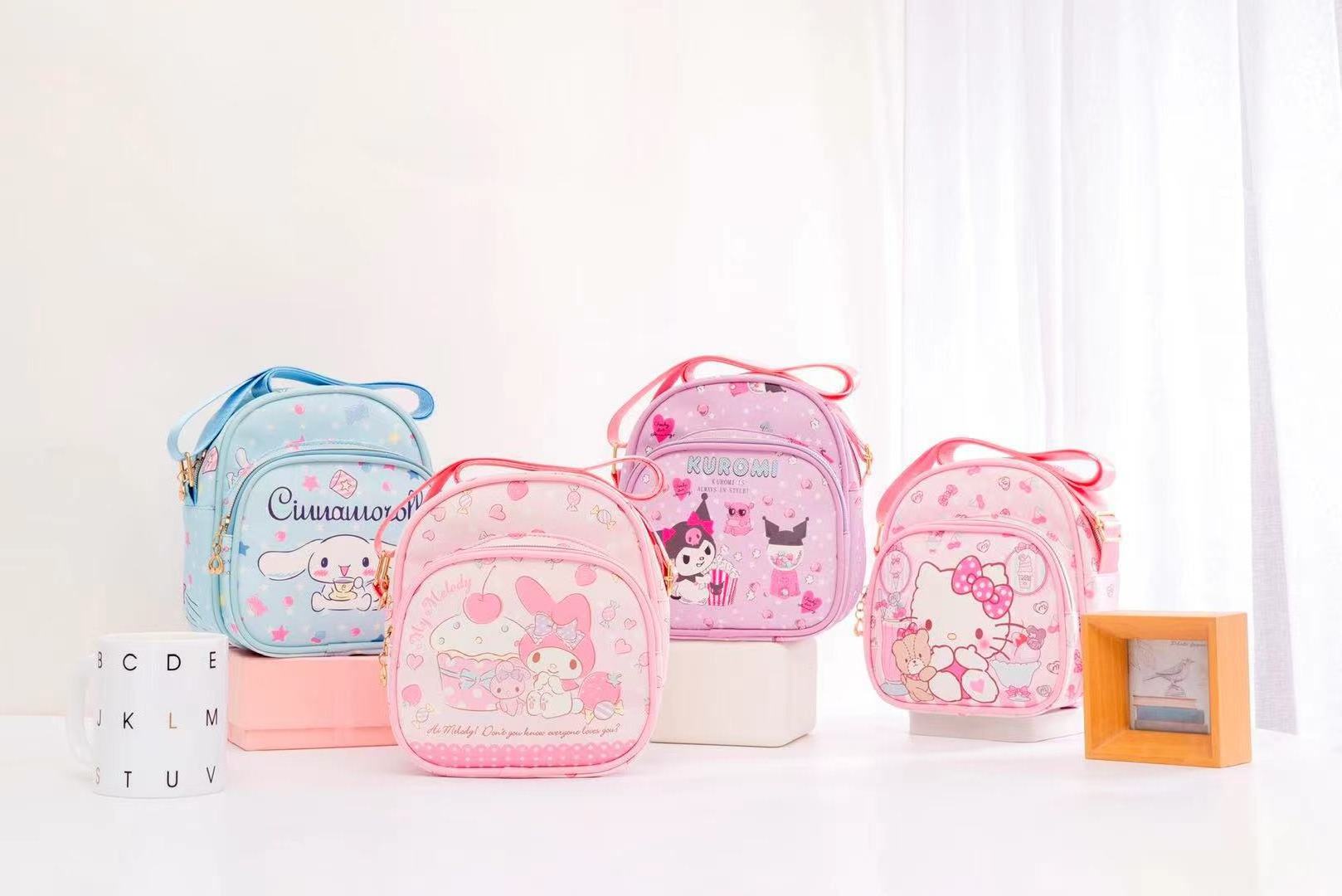 New Sanrio Bags Wholesale Kawaii Sanrio Kuromi PC Dog My Melody KT Shoulder Crossbody Kids Bags Backpack