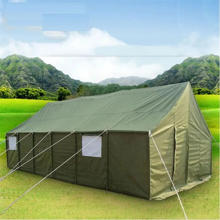 Olive Green Polyester Waterproof Canvas 40 Persons Camping Tent Outdoor