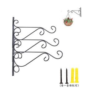 Hot Sale 10 chin Iron Wall Mount Plant Hanging Hooks Metal Wall Brackets Hangers for Planter Bird Feeder Lanterns Wind