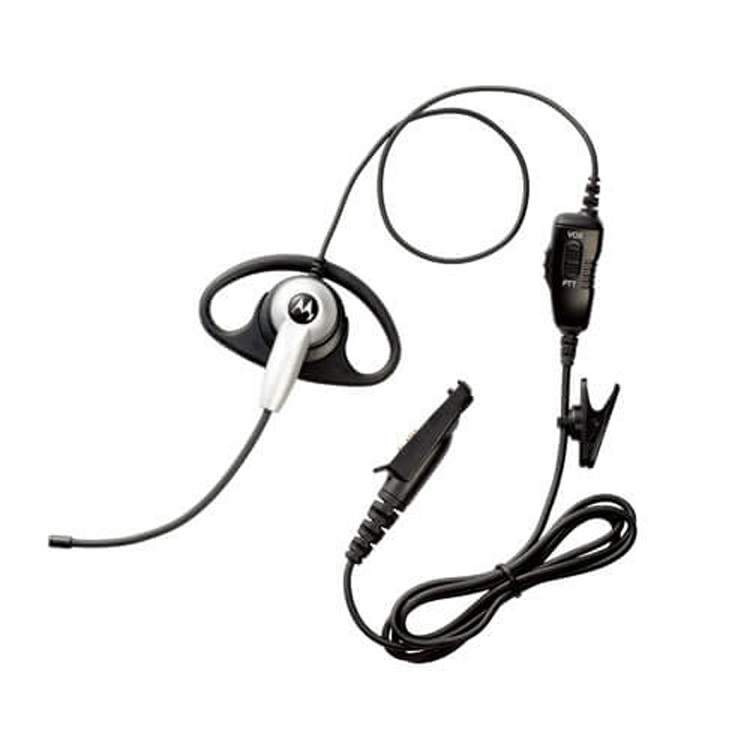 PMLN4657 in-line PTT  VOX switch D-Shell D-hook earset earpiece earphone with flexible microphone tube