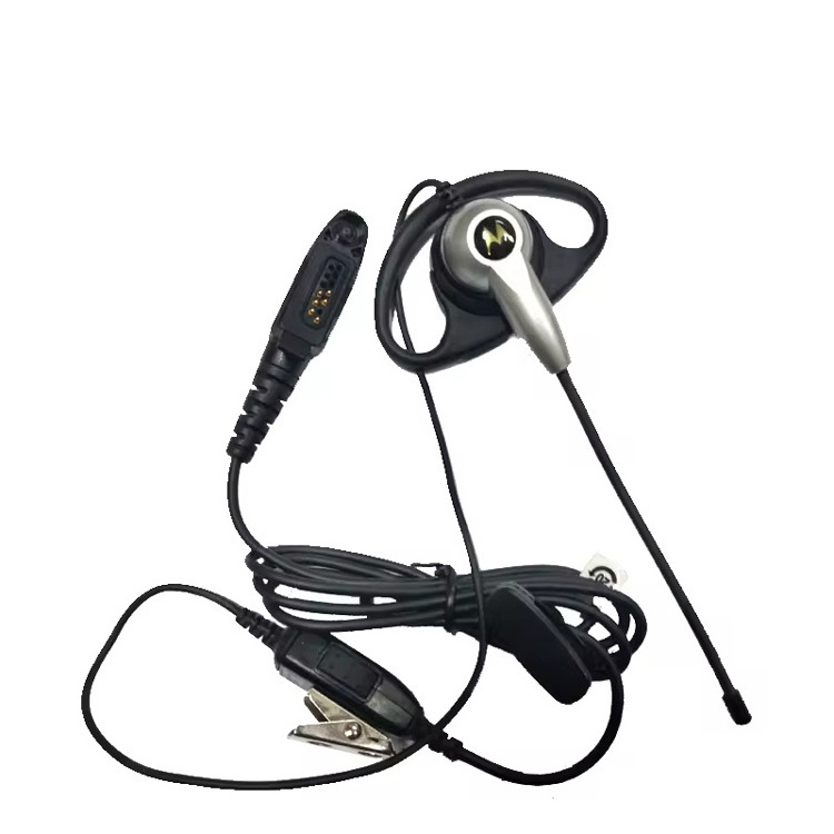 PMLN4657 in-line PTT  VOX switch D-Shell D-hook earset earpiece earphone with flexible microphone tube