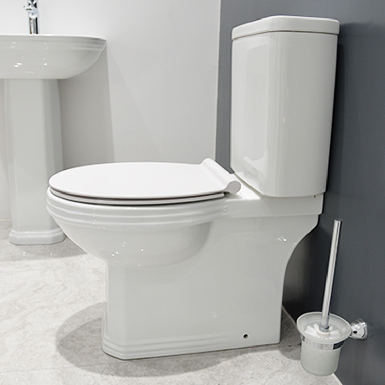 HUIDA Sanitary wares water closet white color wc toilets bowl pedestal basin set washdown two piece nigeria ghana toilet