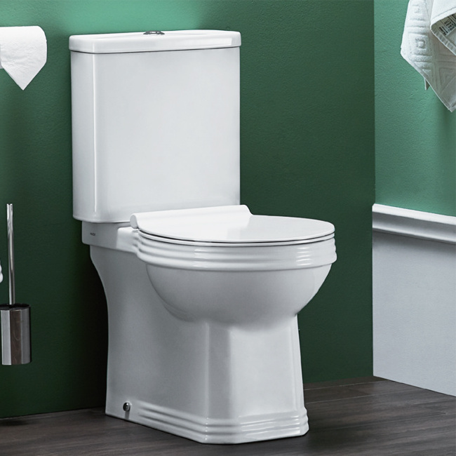 HUIDA Sanitary wares water closet white color wc toilets bowl pedestal basin set washdown two piece nigeria ghana toilet