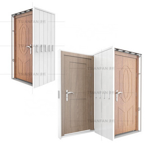 Factory Slide Shape Door Racks Stands Handle Tile Showroom Metal Wooden Doors Displays Rack Frame Wood Door Display Stand