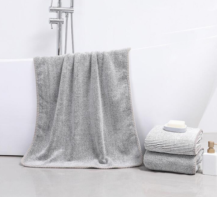 Bamboo Charcoal Coral Velvet Microfiber Bath Towel