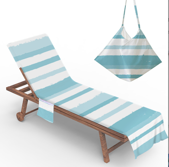 Microfiber beach chair cover lounge chair stripe beach towel