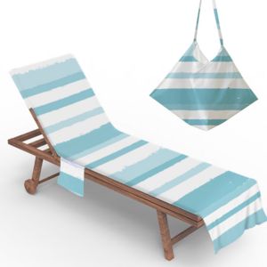 Microfiber beach chair cover lounge chair stripe beach towel