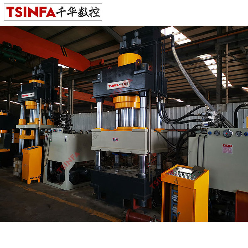 Large scale automatic magnetic ring / metal powder pressing metallurgy forming four column hydraulic press machine 800T/1000T