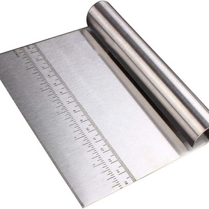 Stainless Steel Bench Scraper/Pastry Dough Cutter Chopper for Bread, Pizza, Pasta and Cookies