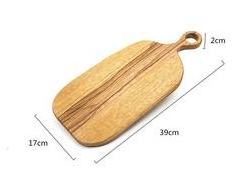 Acacia Wood Cutting Board with Handle - Wooden Charcuterie Board  Serving Butcher Block Carving Board for Kitchen Chopping