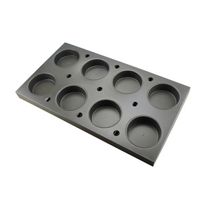 Custom 6/8/12/15/18/24 Cup Aluminized metal Non Stick Hamburger Burger Bun Bread Baking Pan Round Muffin Cupcake Pan