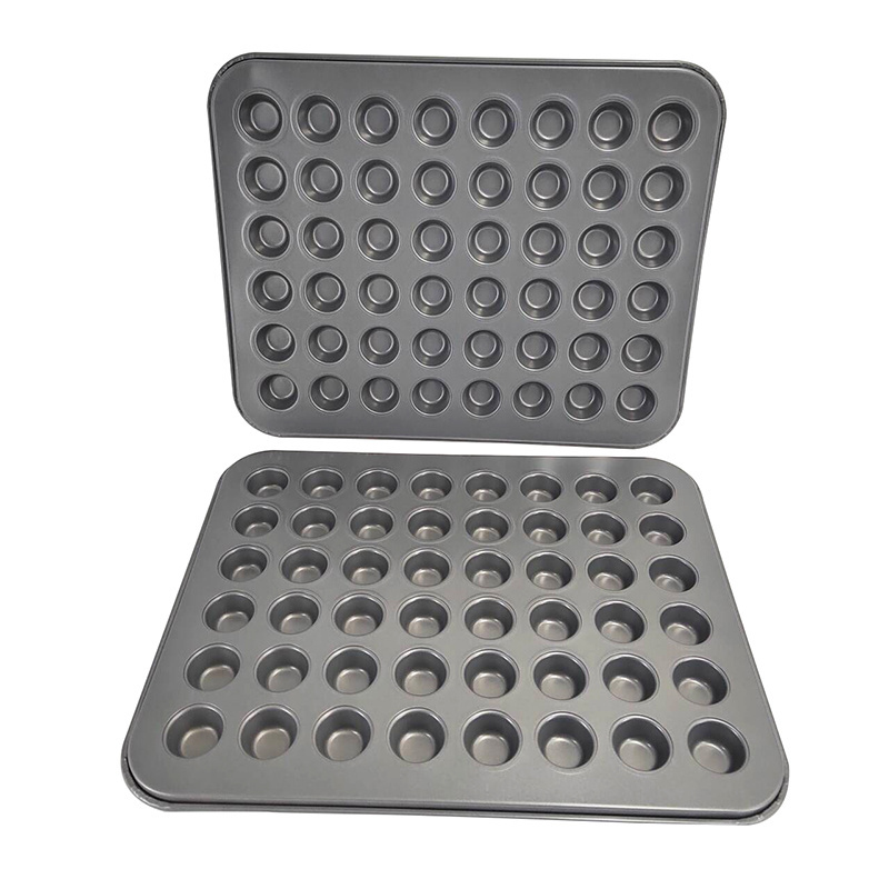 Factory Supply Carbon Steel Bakeware Non Stick Muffin Baking Pan Mini Round Cupcake Baking Tray Cake Mould Tray Oven Tray