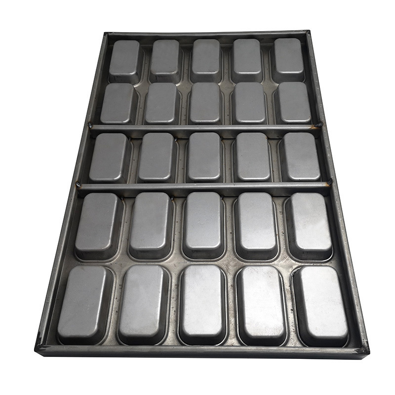 High quality Silicone coated 25 molds Heavy duty  Aluminized  steel Hot Dog Sheet Pan rectangle muffin pan cake pans