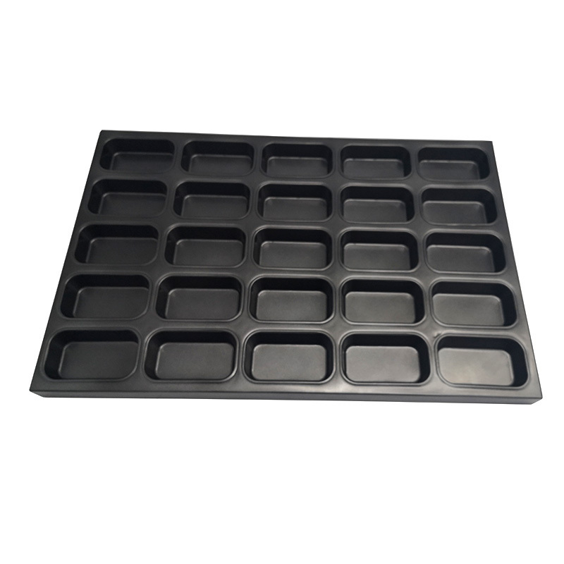 High quality Silicone coated 25 molds Heavy duty  Aluminized  steel Hot Dog Sheet Pan rectangle muffin pan cake pans