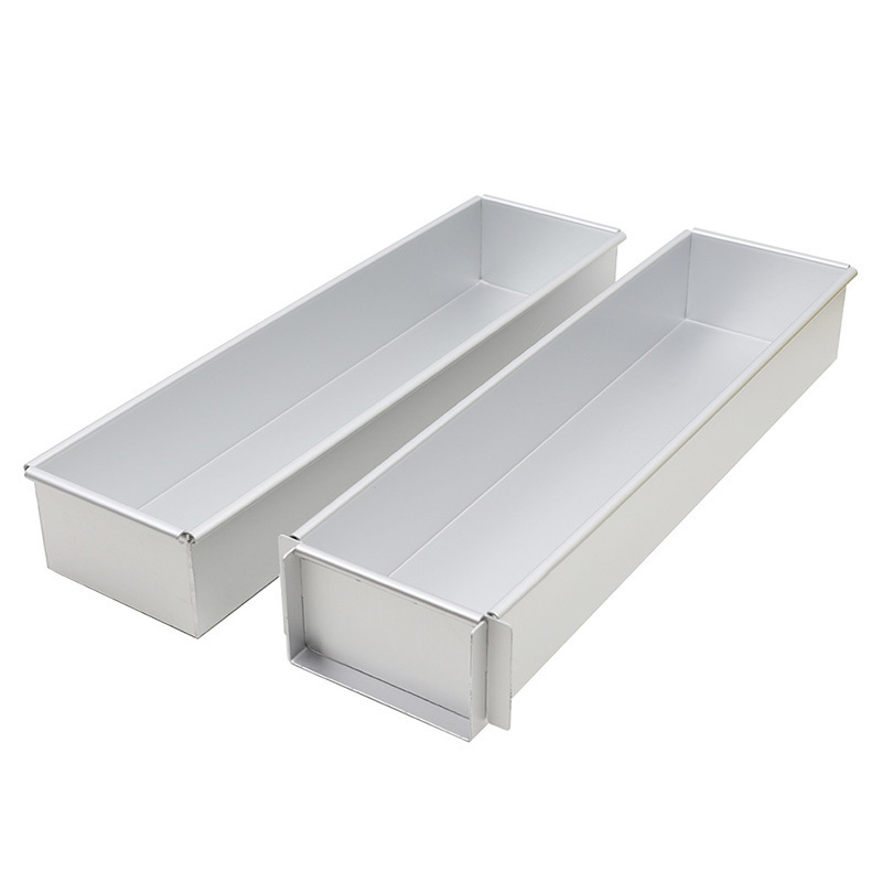 High Quality Anodized Aluminum Rectangle Cake Baking Pan Tiramisu Mousse Cheese Cake Mold Pillow Cake Bread Loaf Baking Mould