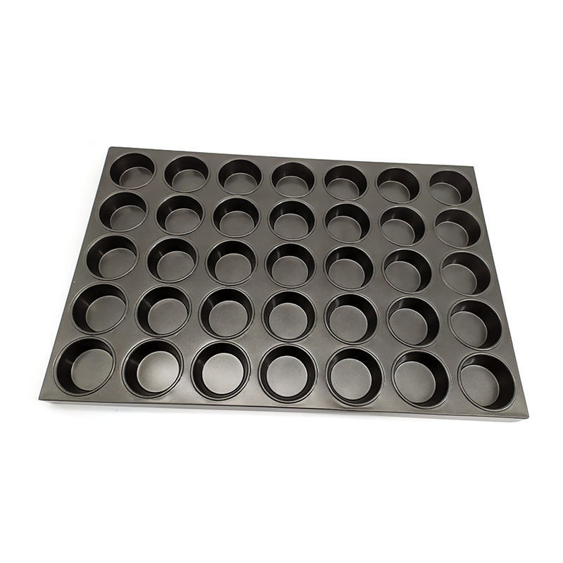 OEM ODM 35 Cup Aluminized Bakery Mold/Mould 18 in x 26 in Full-sized Muffin Cupcake Pan Baking Tins