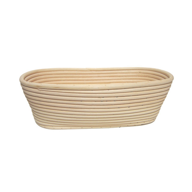 High Quality Rattan Woven Oval Banneton Bread Proofing Basket 30cm 35cm Brotform Sourdough Rising Fermentation Basket