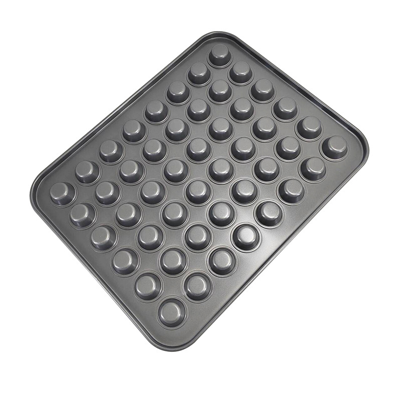 Factory Supply Carbon Steel Bakeware Non Stick Muffin Baking Pan Mini Round Cupcake Baking Tray Cake Mould Tray Oven Tray