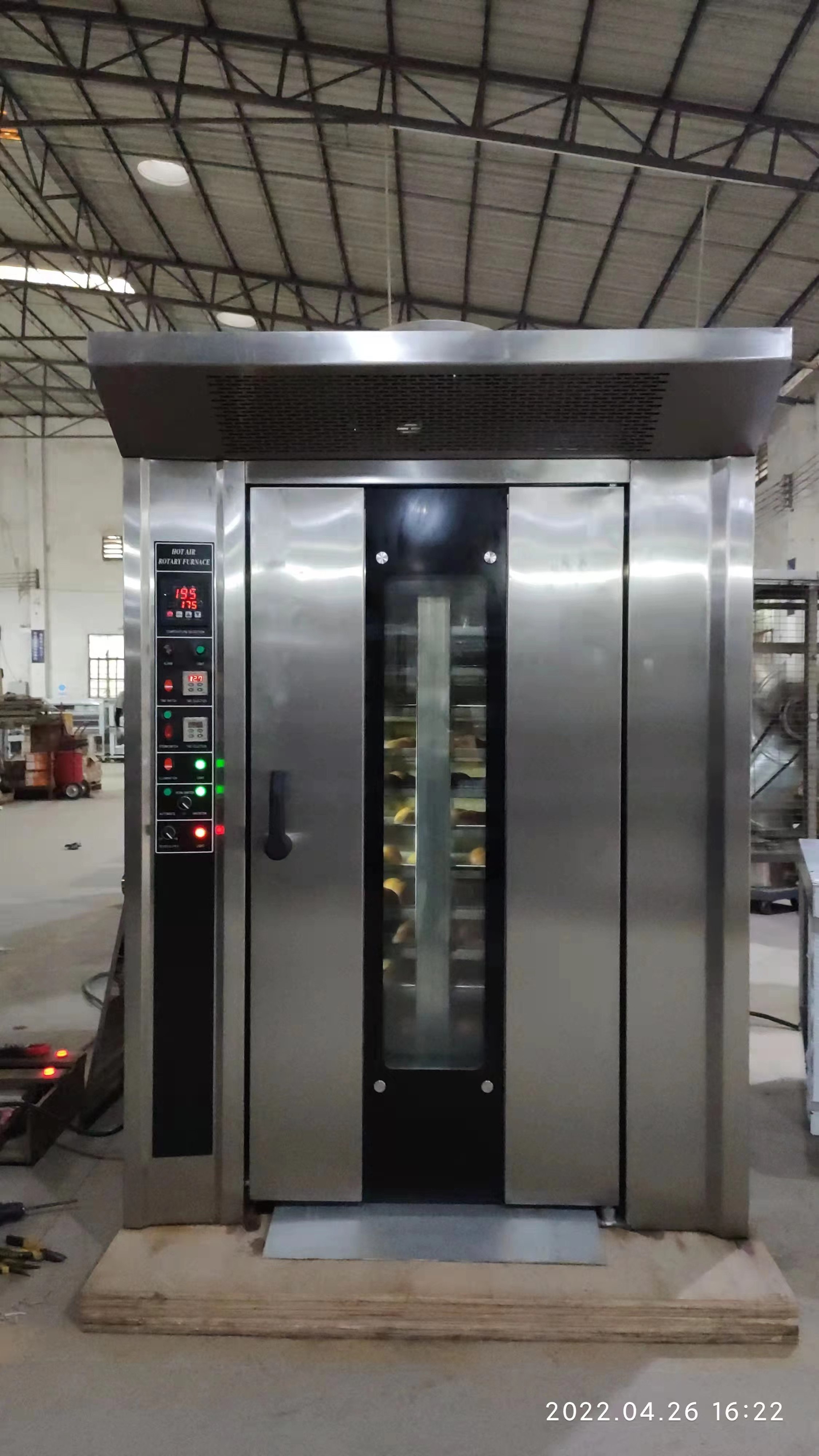 Industry 12 Tray Bread Bake Rotate Bekary Equipment Used Convection Rotary Oven Price for Bakery