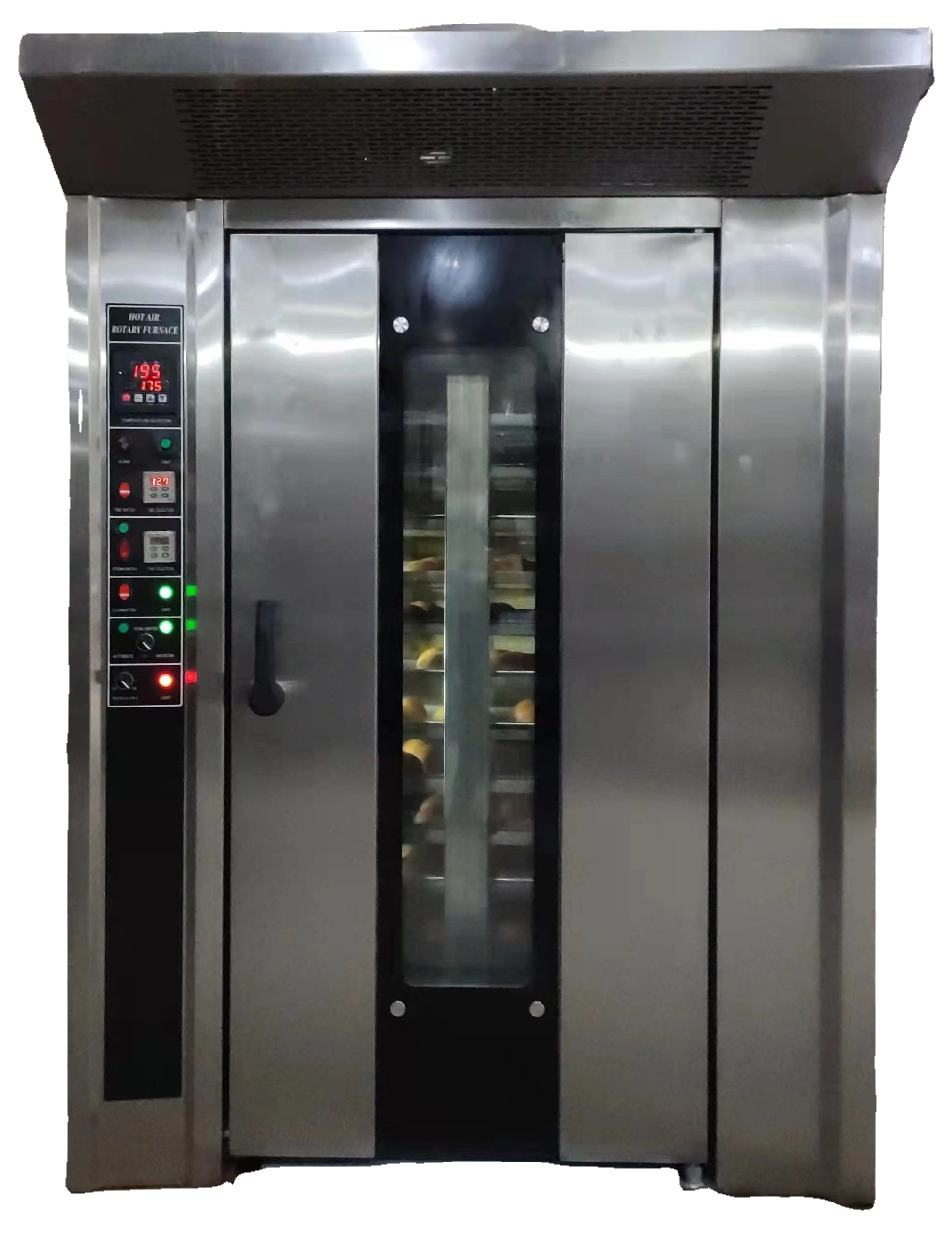 Industry 12 Tray Bread Bake Rotate Bekary Equipment Used Convection Rotary Oven Price for Bakery