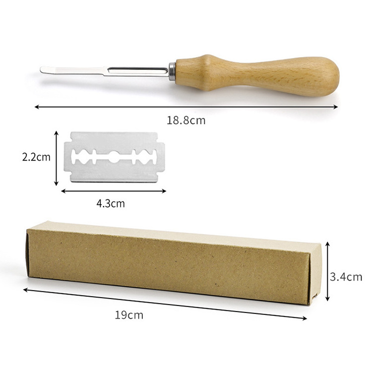 New Design Handheld Stainless Steel Bread Lame Bread Scoring Tool Bakers Dough Slashing Cutter Blade Knife