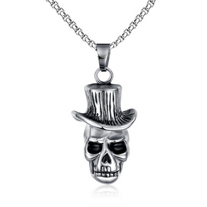 Personalized Women's Hip Hop Skull Necklace Casting Craft Steel Link Chain Pendant for Gifts Men's Style