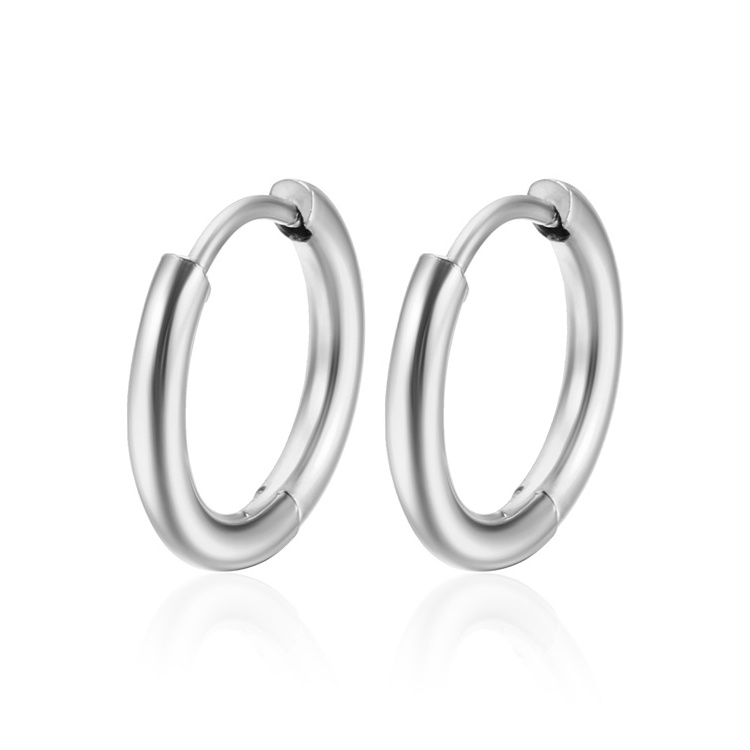 High Quality PVD 18K Gold Plated Fadeless Stainless Steel Fashion Jewelry Hoop Earrings Lightweight Chunky Open Hoops for Women