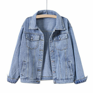 Oem Women's Denim Jean Jacket Women Casual Outwear Fall Jacket Denim Button Up Coat Denim Jacket For Ladies