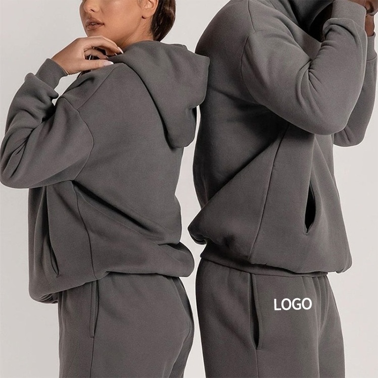 Unisex Sweatsuit 2 Piece Set Women Jogging Suits Wholesale Winter Fleece Sports Two Piece Pants Set Tracksuits For Men