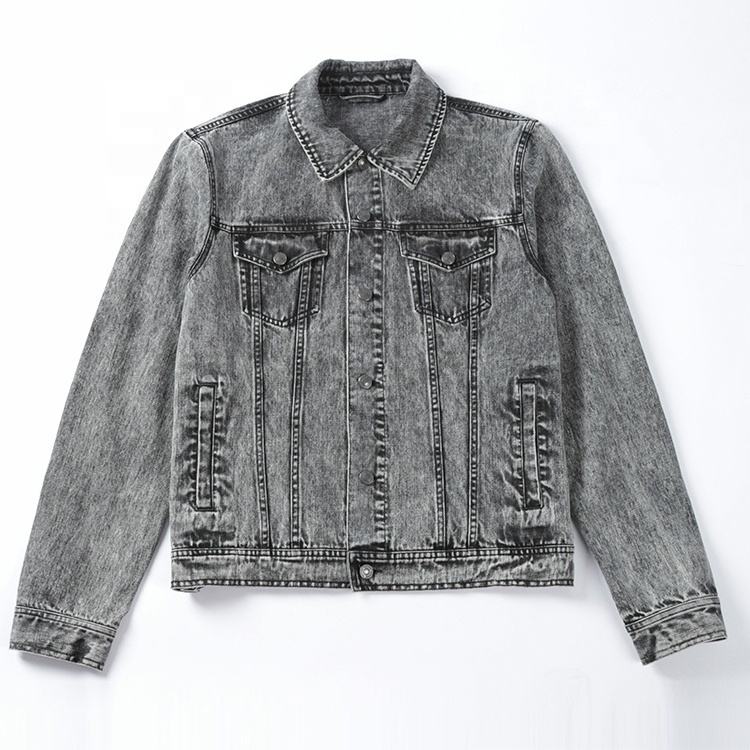 China Suppliers Denim Cotton Fabric Jackets Manufacturer Pigment Washing OEM Custom Mens Jean Denim Jacket