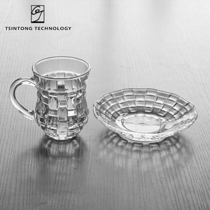 Cheap Wholesale 140ml 5oz Turkish Style Tea Coffee Glass Cup and Saucer