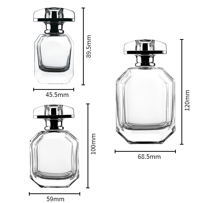 Factory Design Hexagonal Private Creative Luxury Cosmetics Bottle 30ml 50ml 100ml Perfume Glass Bottle For Women