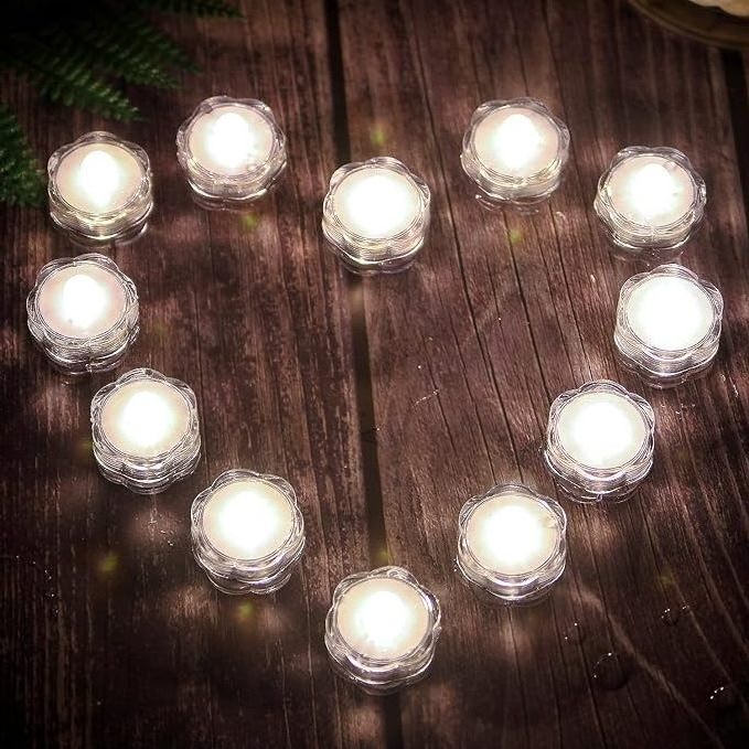 Hot Sale LED Submersible Pond Lights Waterproof Tea Lights Battery Operated Candles Lights