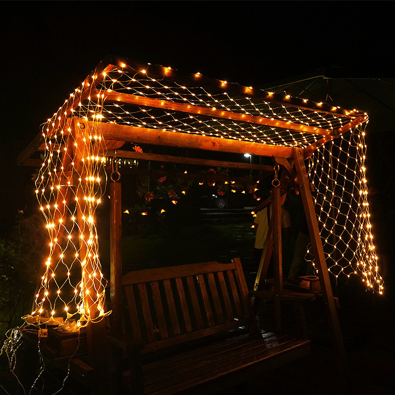 LED Fairy Lights Christmas Outdoor Waterproof Wedding Holiday Decoration Led Garland 96LEDs 144LEDs LED Net Mesh String Light