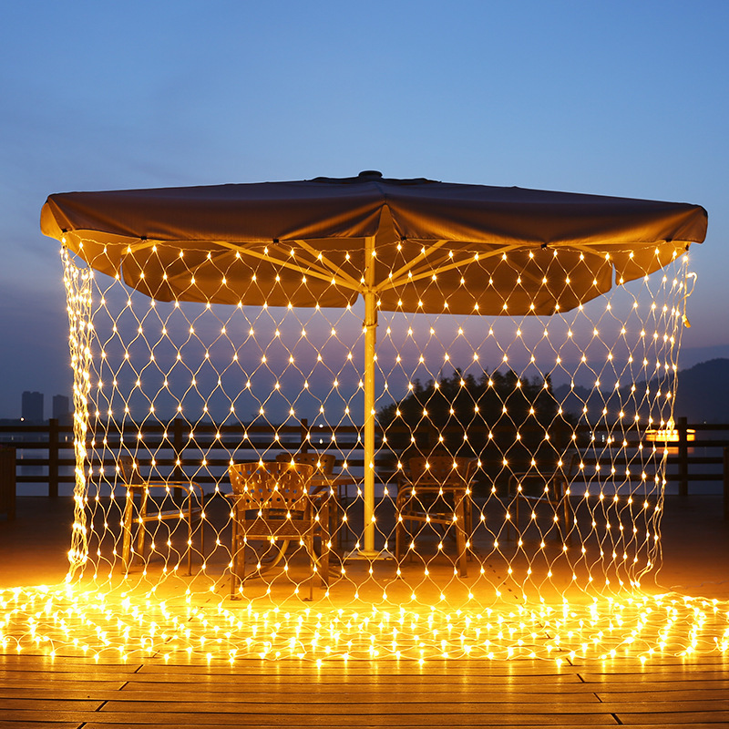 LED Fairy Lights Christmas Outdoor Waterproof Wedding Holiday Decoration Led Garland 96LEDs 144LEDs LED Net Mesh String Light