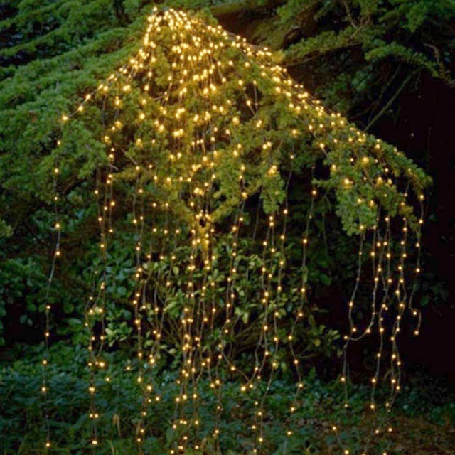 Festoon xmas LED Series Lights Waterfall Window Decoration Garland Fairy Lamp Vines Lights Curtain String Horsetail LED Lights